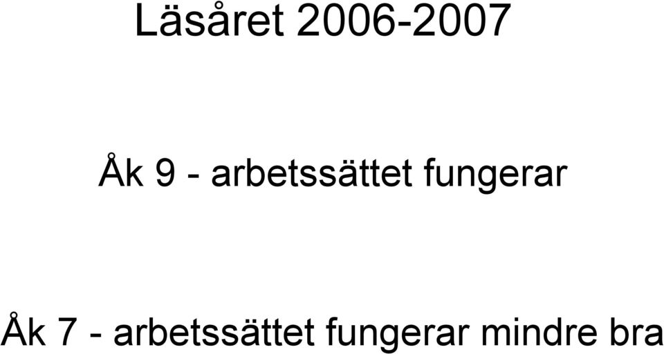 fungerar Åk 7 -