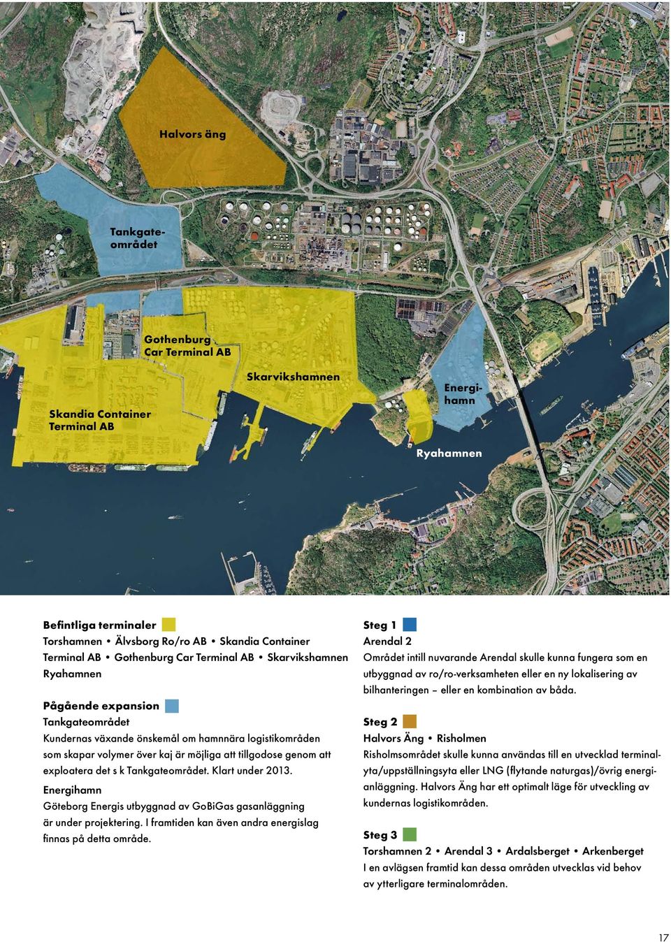 genom att exploatera det s k Tankgateområdet. Klart under 2013. Energihamn Göteborg Energis utbyggnad av GoBiGas gasanläggning är under projektering.