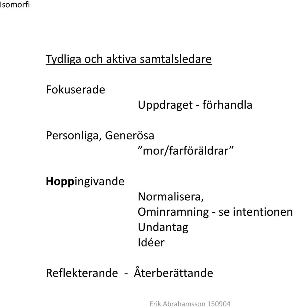 mor/farföräldrar Hoppingivande Normalisera,