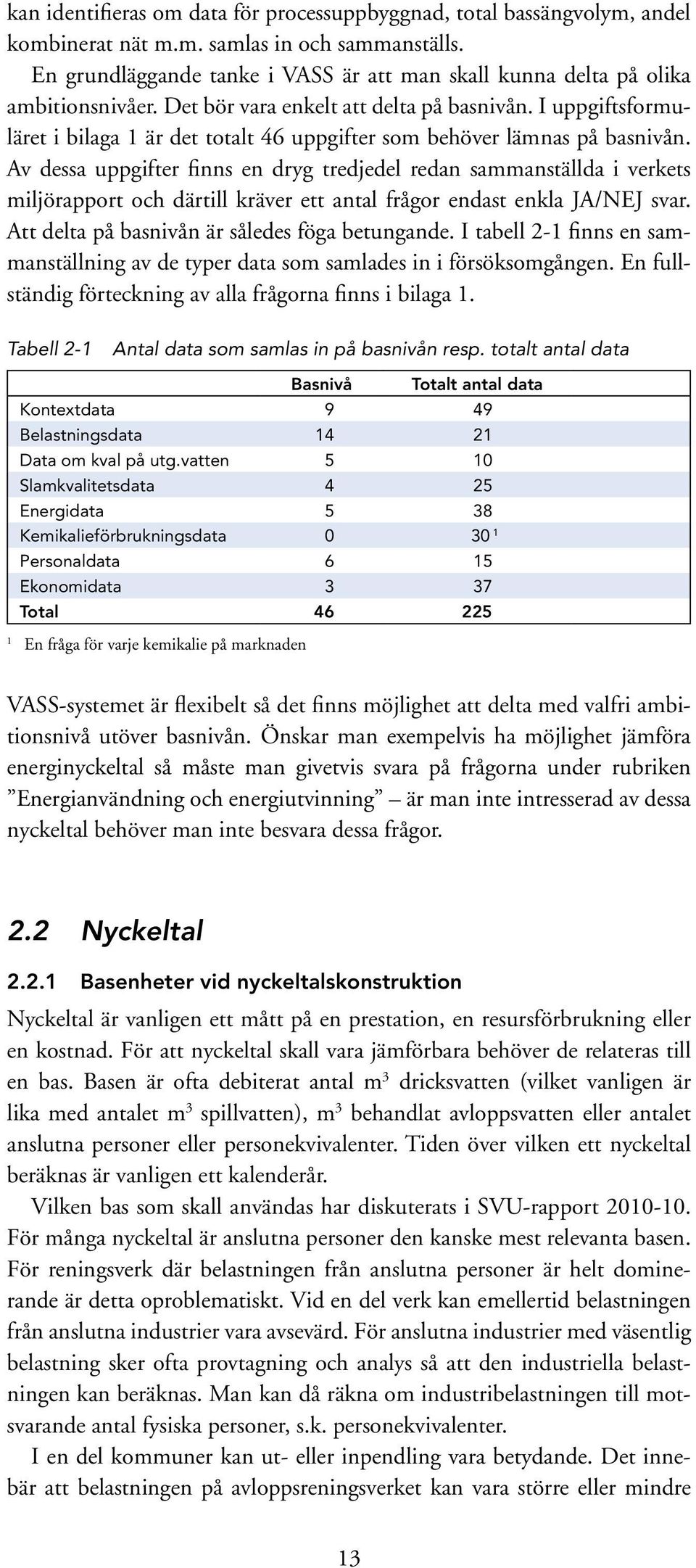 I uppgiftsformuläret i bilaga 1 är det totalt 46 uppgifter som behöver lämnas på basnivån.