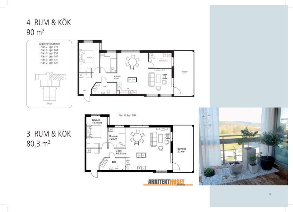 Lgh 124 Brf Solen 2009-06-22 Plan Plan 8 lgh 184 Sovrum 13,3 kvm Hökerum bygg AB