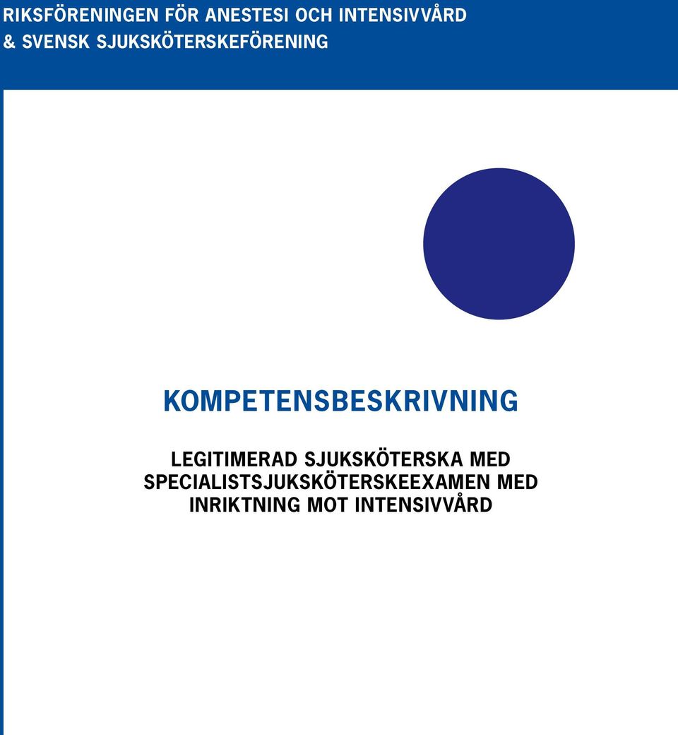 Kompetensbeskrivning legitimerad sjuksköterska