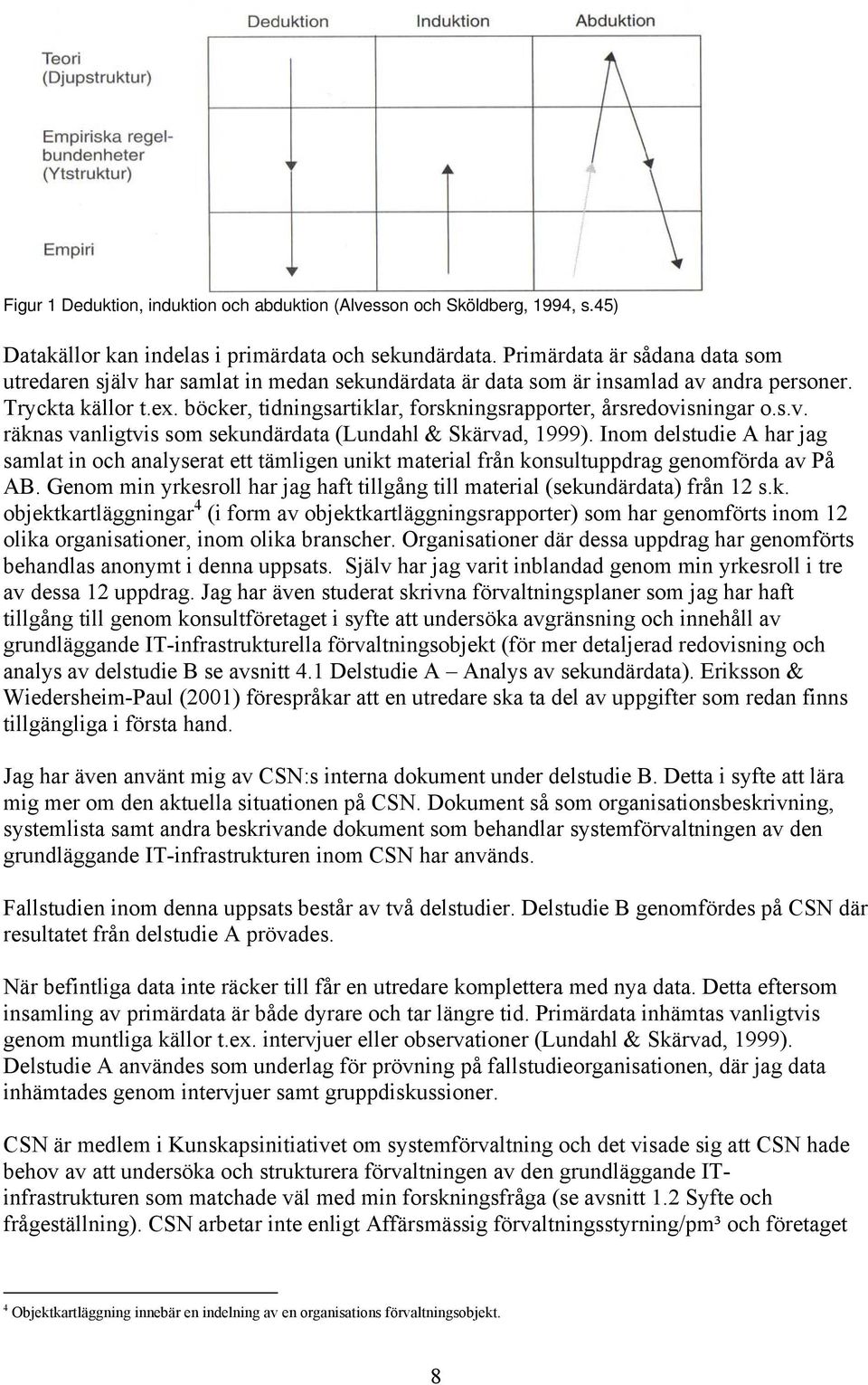 böcker, tidningsartiklar, forskningsrapporter, årsredovisningar o.s.v. räknas vanligtvis som sekundärdata (Lundahl & Skärvad, 1999).