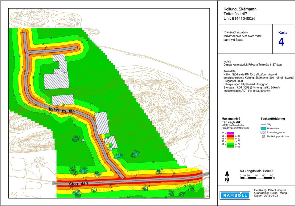 Modell Källor: Stödjande kv Malmen: 903-3D-UNDERLAGdwg_110131.dwg för trafikutformning vid (ramböll detaljplanearbete 2011-01-31).