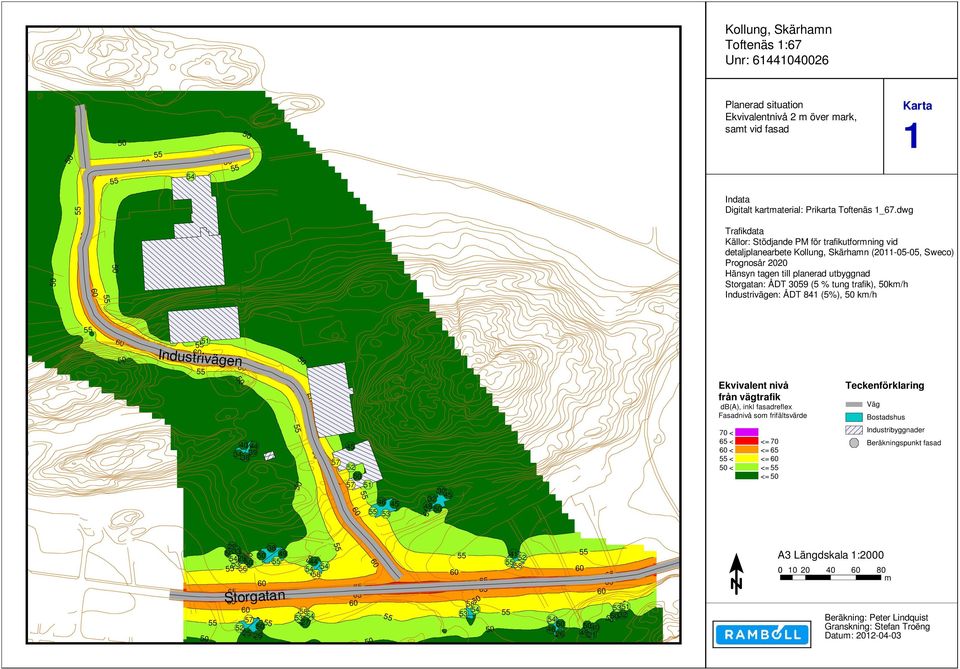 dwg för trafikutformning vid (ramböll detaljplanearbete 2011-01-31).