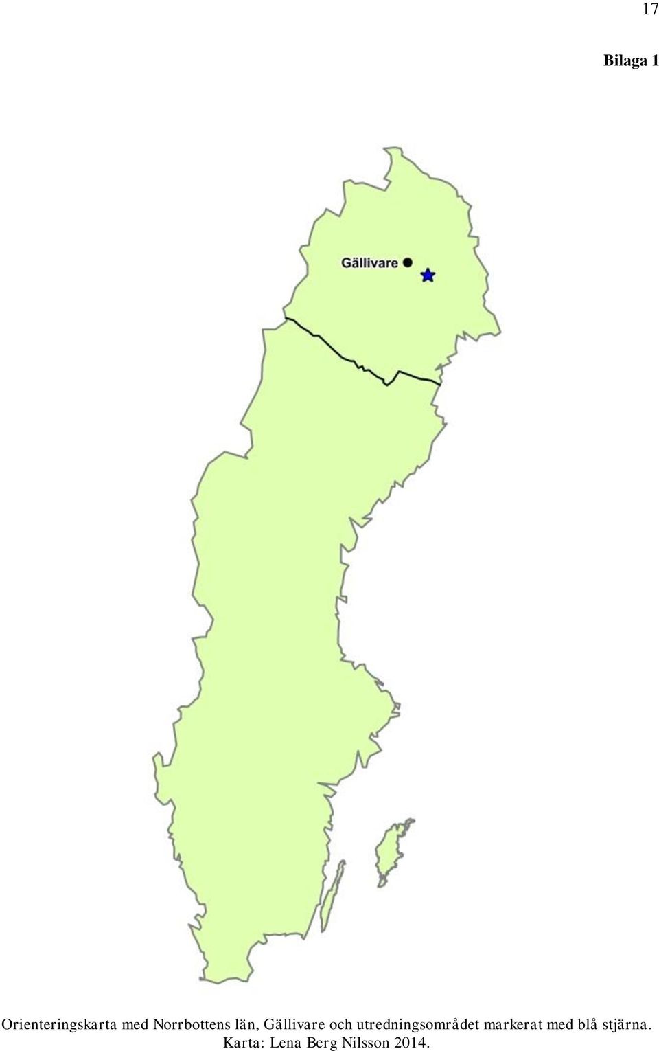 utredningsområdet markerat med blå