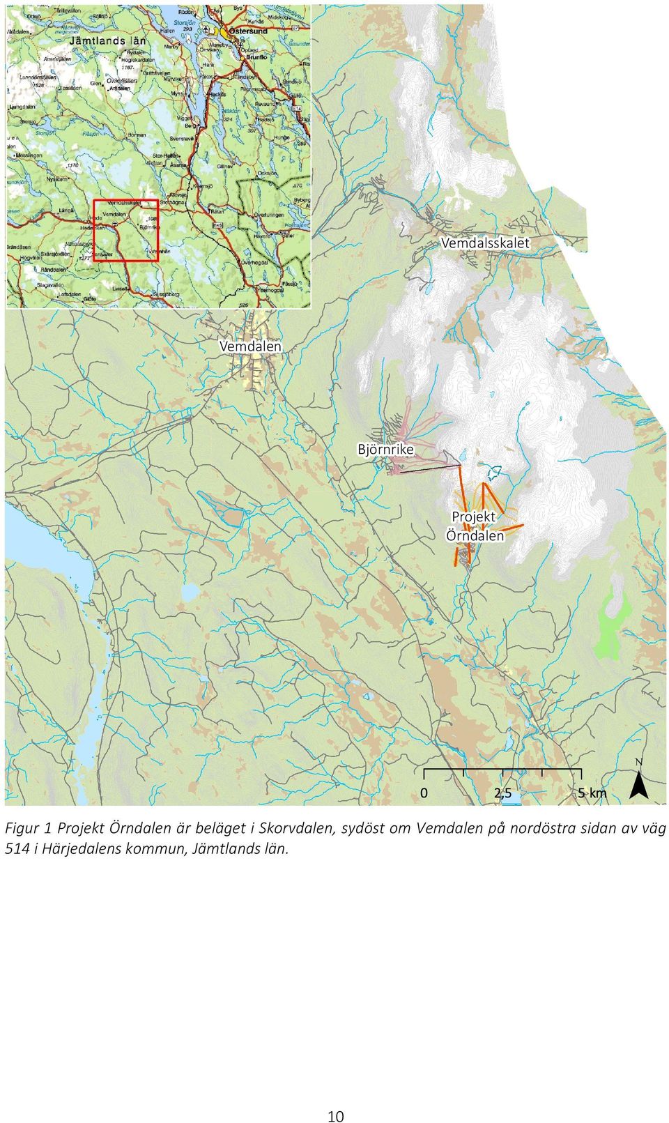 Skorvdalen, sydöst om Vemdalen på nordöstra sidan