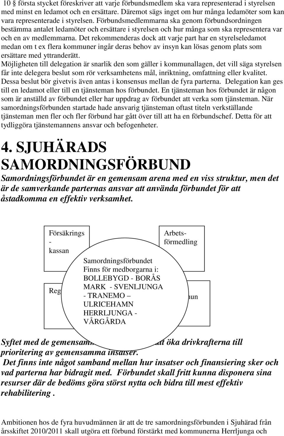 Förbundsmedlemmarna ska genom förbundsordningen bestämma antalet ledamöter och ersättare i styrelsen och hur många som ska representera var och en av medlemmarna.