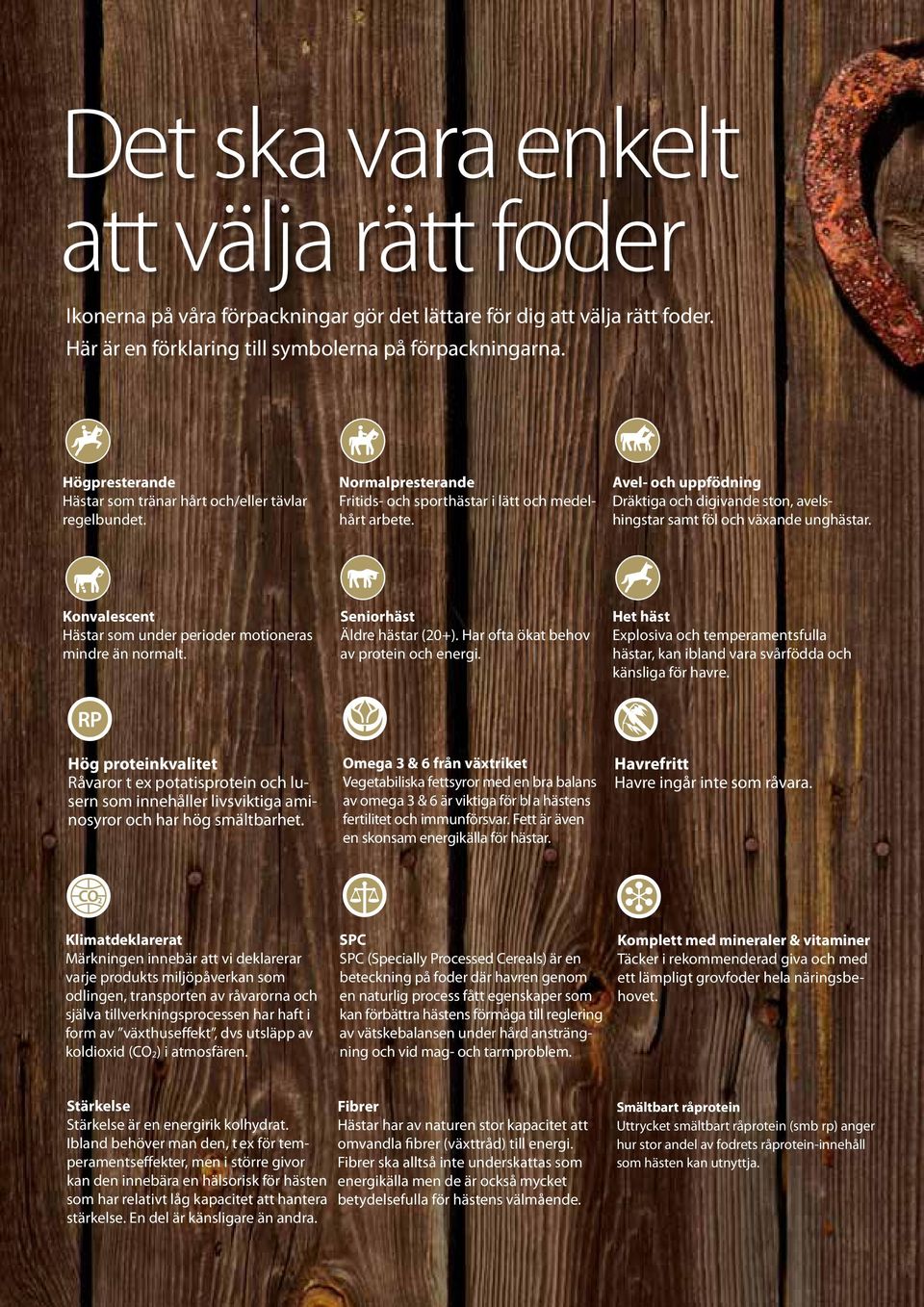Avel- och uppfödning Normal Breeding work sector Senior horses Fritids- och Breeding sporthästar i lätt och sector medelhårt arbete. hingstar samt föl och växande unghästar.