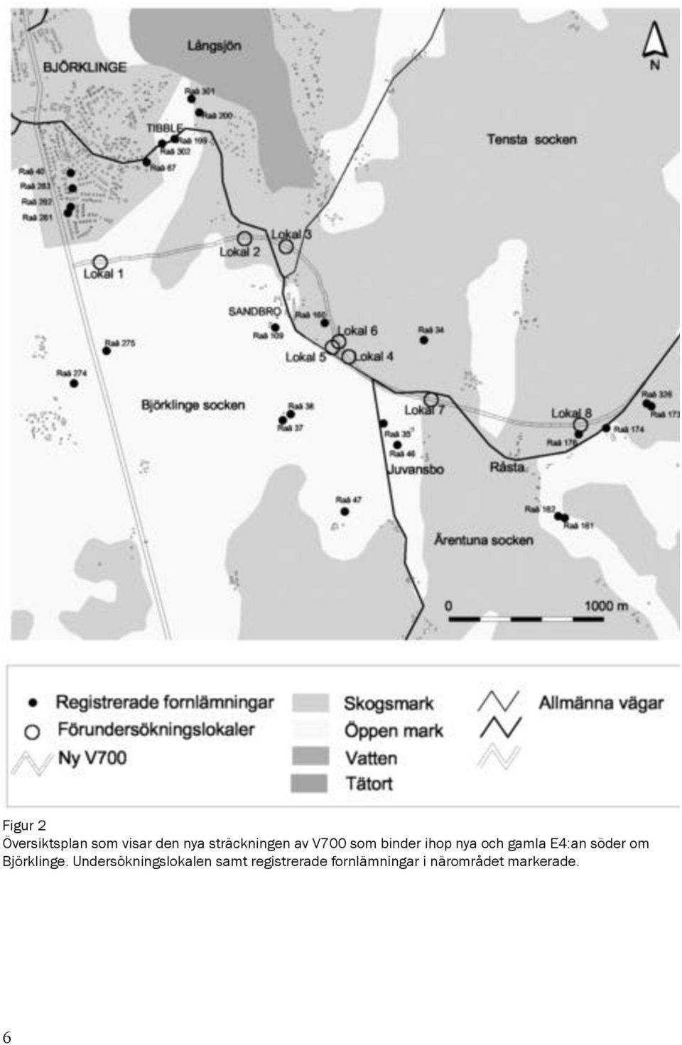 gamla E4:an söder om Björklinge.