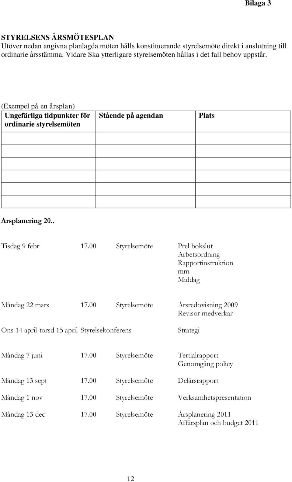 . Tisdag 9 febr 17.00 Styrelsemöte Prel bokslut Arbetsordning Rapportinstruktion mm Middag Måndag 22 mars 17.