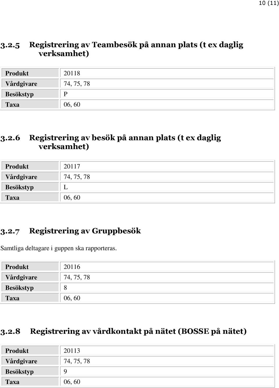 118 Besökstyp P 3.2.