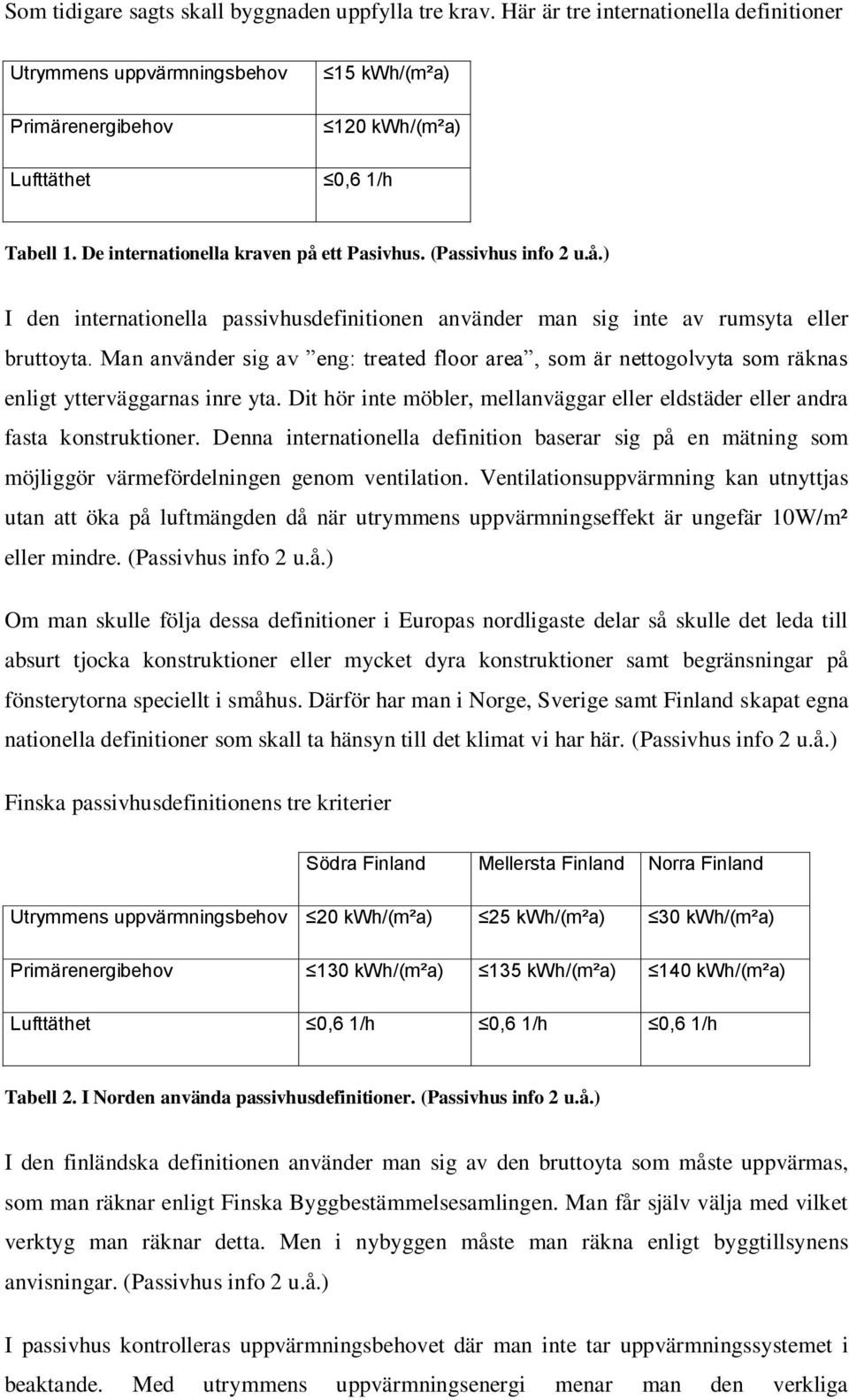 Man använder sig av eng: treated floor area, som är nettogolvyta som räknas enligt ytterväggarnas inre yta. Dit hör inte möbler, mellanväggar eller eldstäder eller andra fasta konstruktioner.