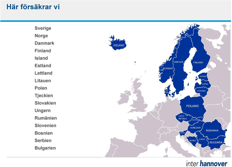 Litauen Polen Tjeckien Slovakien