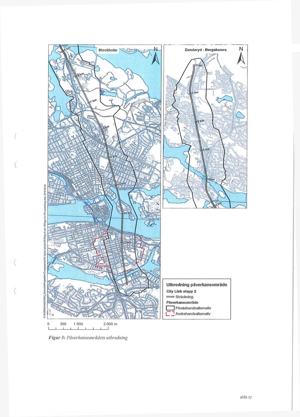 påverkansområde City Link etapp 2 = Sträckning Påverkansom