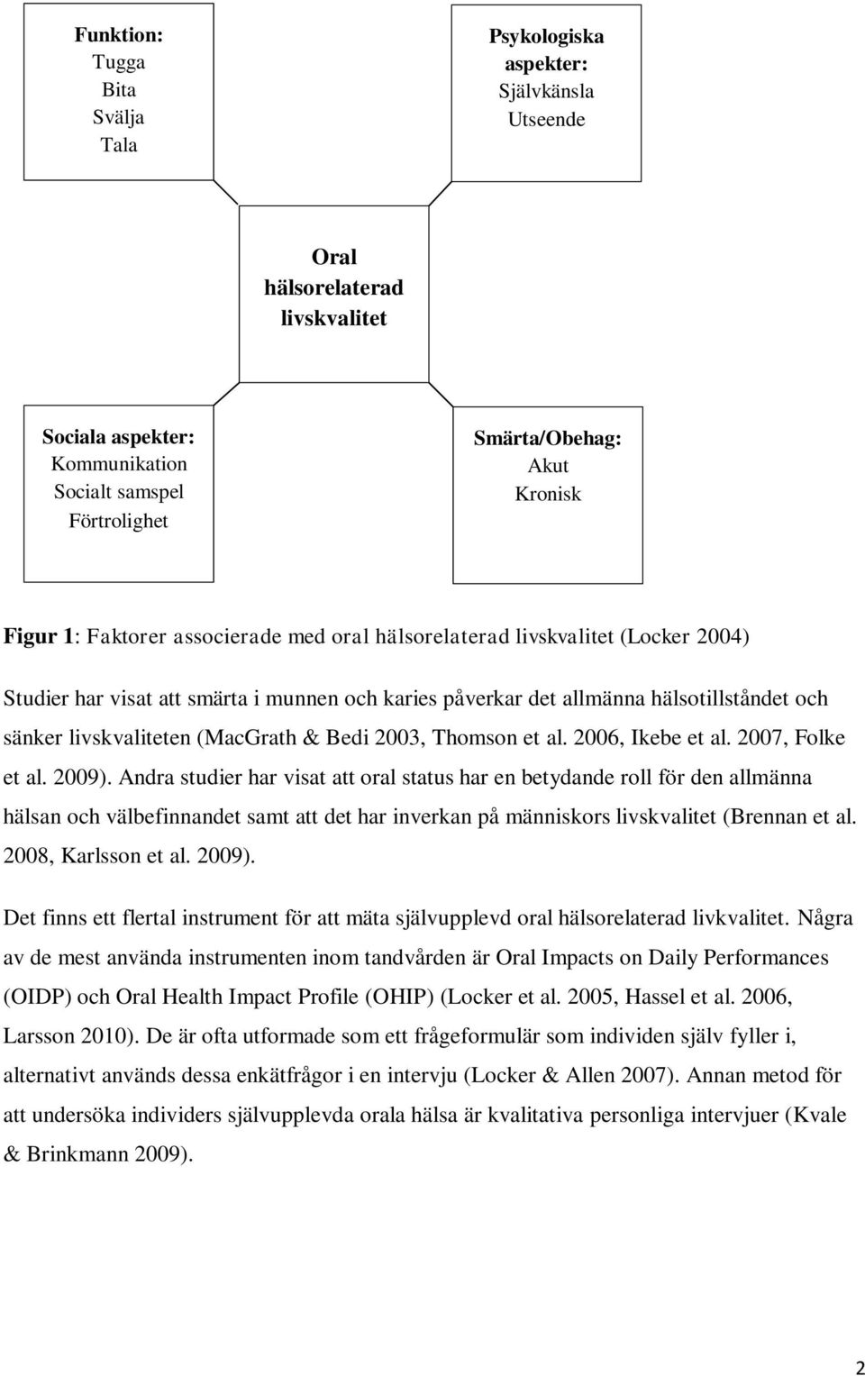 (MacGrath & Bedi 2003, Thomson et al. 2006, Ikebe et al. 2007, Folke et al. 2009).