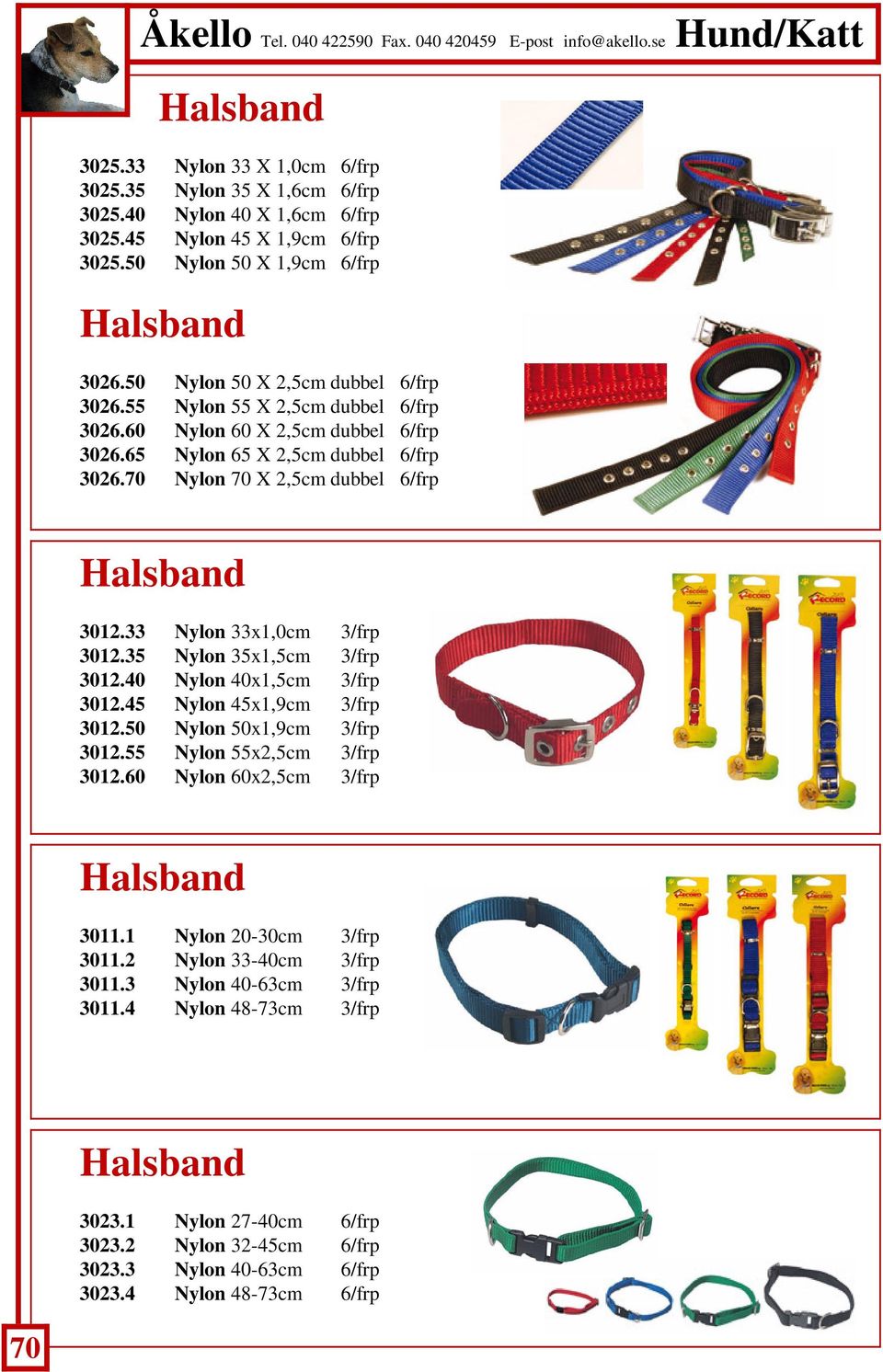 33 Nylon 33x1,0cm 3/frp 3012.35 Nylon 35x1,5cm 3/frp 3012.40 Nylon 40x1,5cm 3/frp 3012.45 Nylon 45x1,9cm 3/frp 3012.50 Nylon 50x1,9cm 3/frp 3012.55 Nylon 55x2,5cm 3/frp 3012.