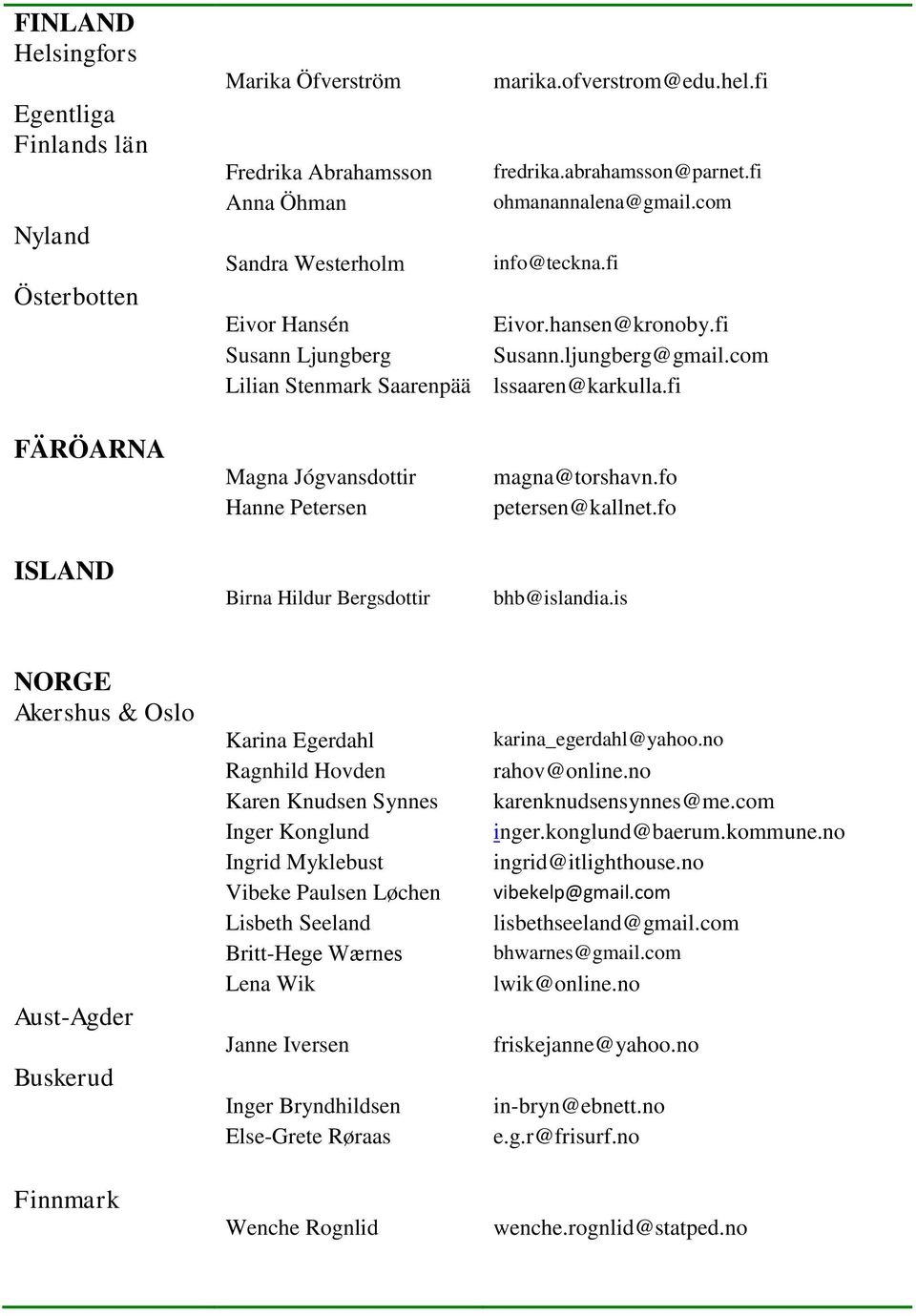 fi FÄRÖARNA ISLAND Magna Jógvansdottir Hanne Petersen Birna Hildur Bergsdottir magna@torshavn.fo petersen@kallnet.fo bhb@islandia.