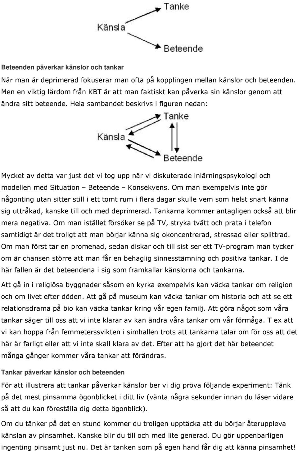 Hela sambandet beskrivs i figuren nedan: Mycket av detta var just det vi tog upp när vi diskuterade inlärningspsykologi och modellen med Situation Beteende Konsekvens.