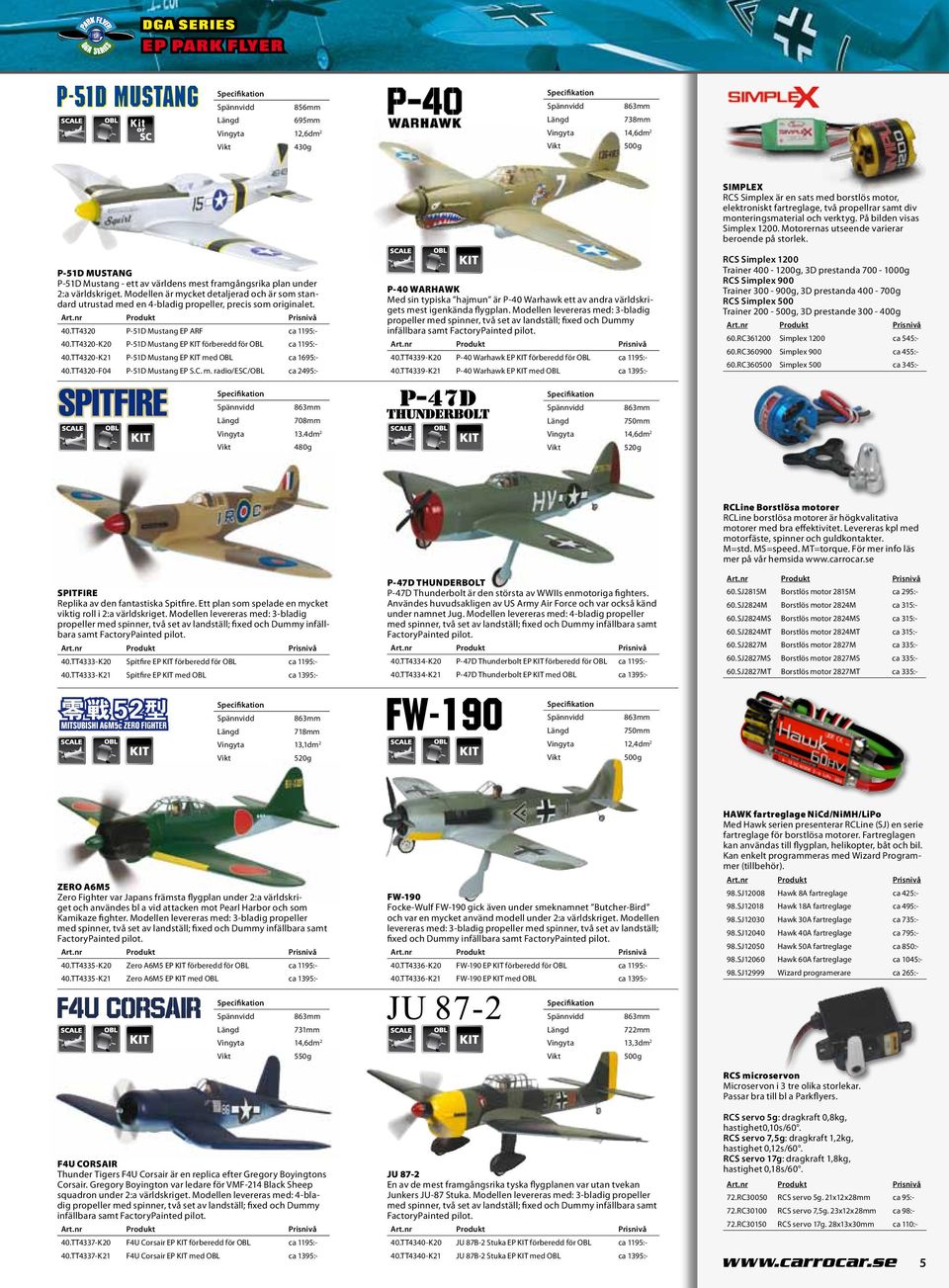 TT4320-K20 P-51D Mustang EP KIT förberedd för OBL ca 1195:- 40.TT4320-K21 P-51D Mustang EP KIT me