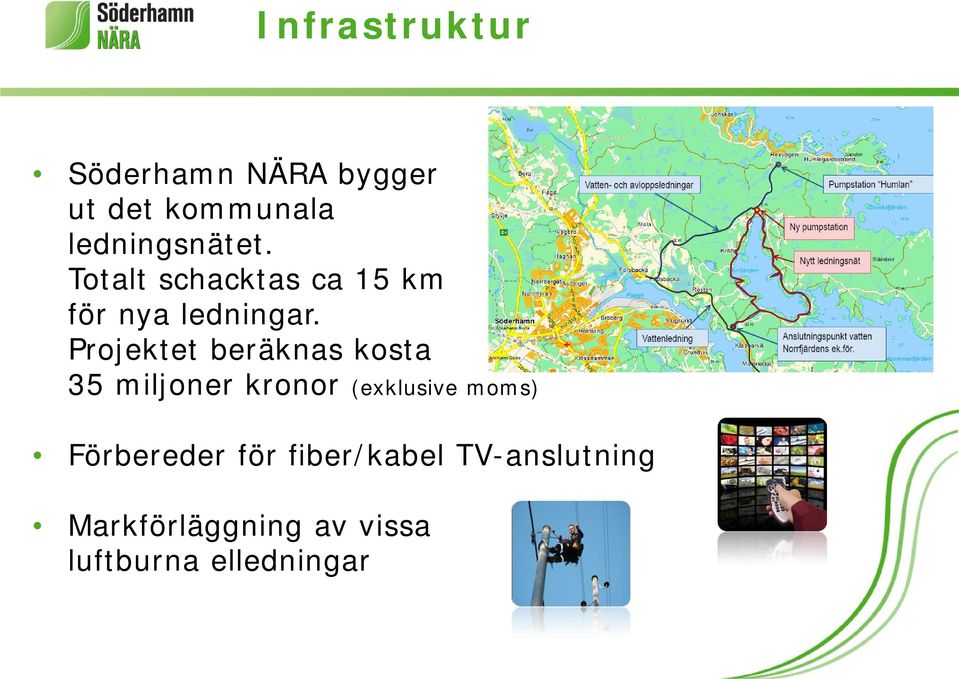 Projektet beräknas kosta 35 miljoner kronor (exklusive moms)