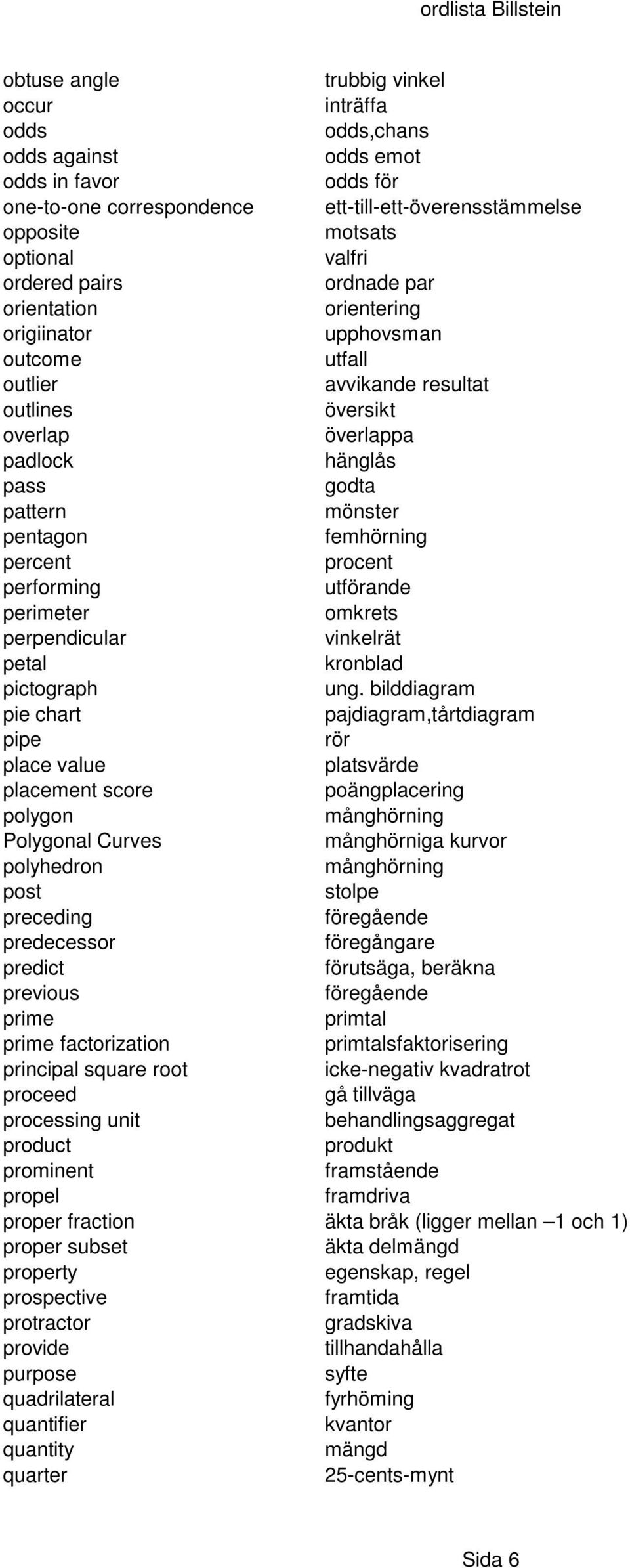 pentagon femhörning percent procent performing utförande perimeter omkrets perpendicular vinkelrät petal kronblad pictograph ung.