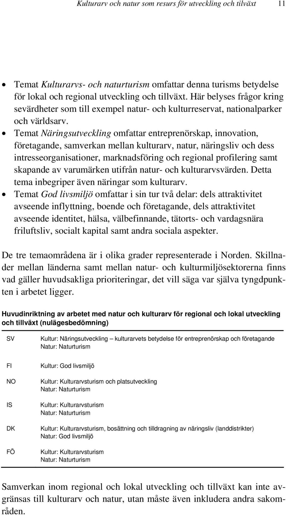 Temat Näringsutveckling omfattar entreprenörskap, innovation, företagande, samverkan mellan kulturarv, natur, näringsliv och dess intresseorganisationer, marknadsföring och regional profilering samt