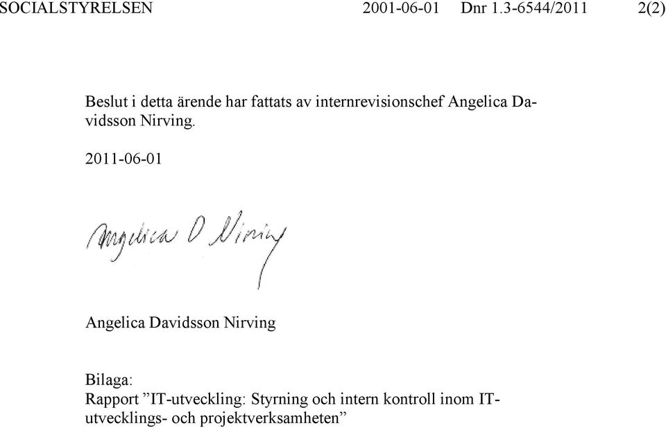 internrevisionschef Angelica Davidsson Nirving.