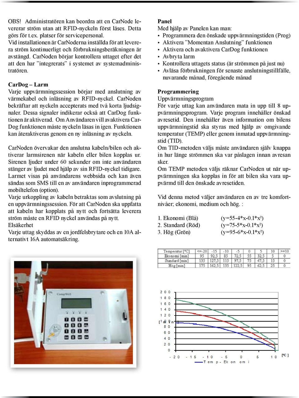 CarNoden börjar kontrollera uttaget efter det att den har integrerats i systemet av systemadministratören.