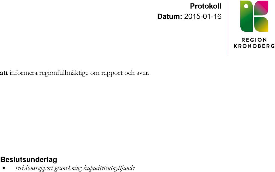 rapport och svar.