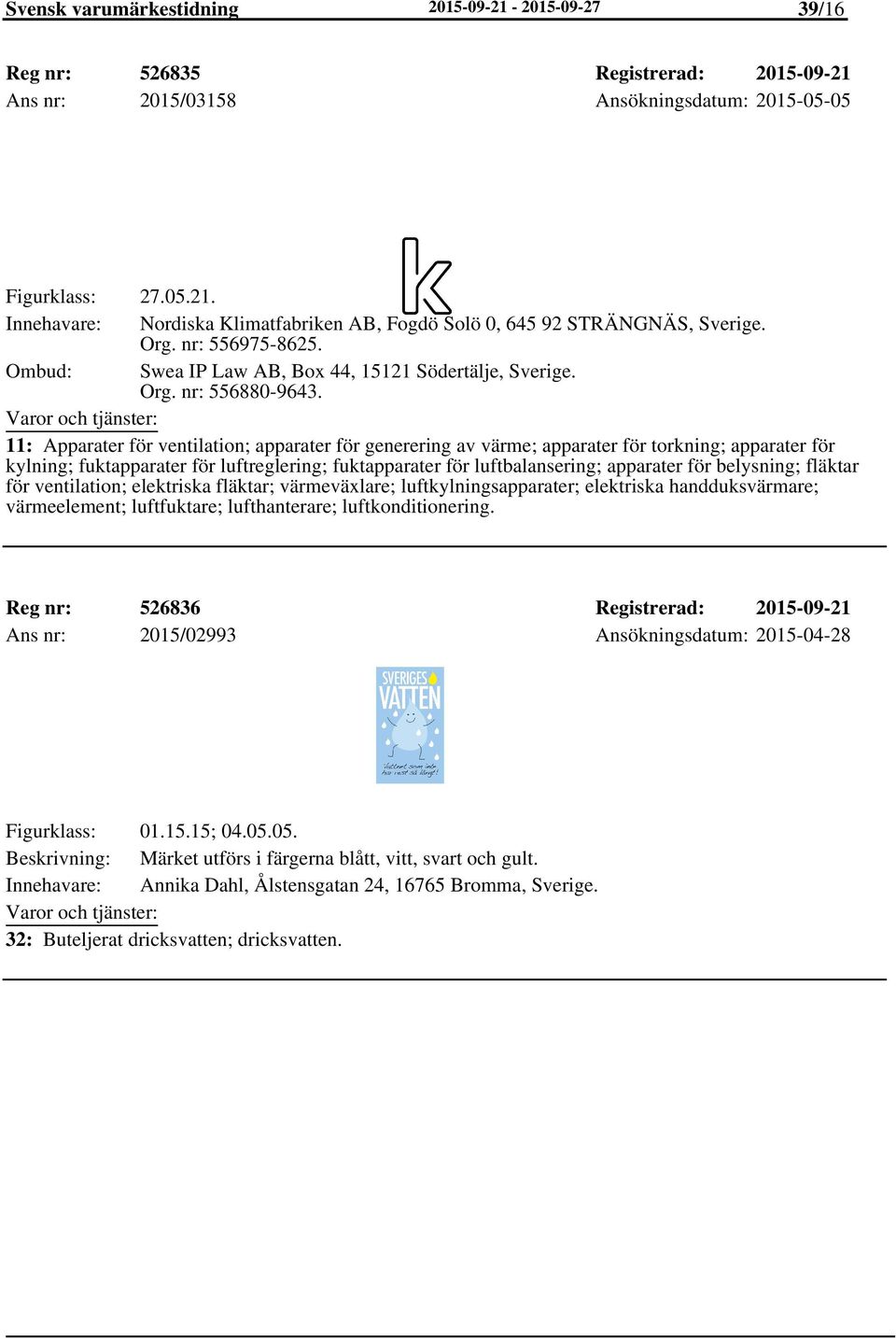 11: Apparater för ventilation; apparater för generering av värme; apparater för torkning; apparater för kylning; fuktapparater för luftreglering; fuktapparater för luftbalansering; apparater för