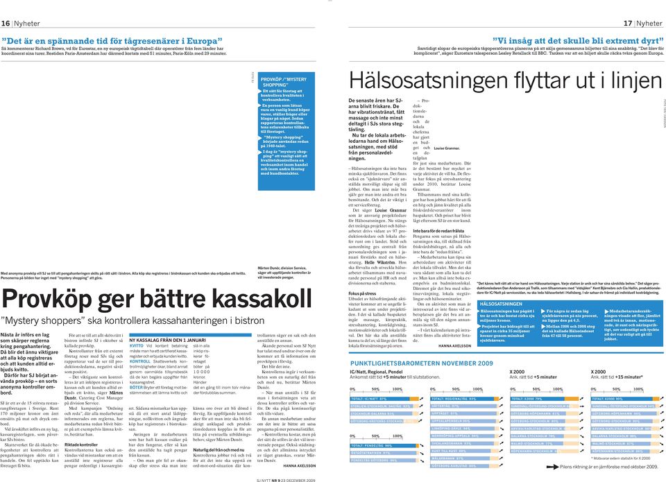 17 Nyheter Vi insåg att det skulle bli extremt dyrt Samtidigt slopar de europeiska tågoperatörerna planerna på att sälja gemensamma biljetter till sina snabbtåg.