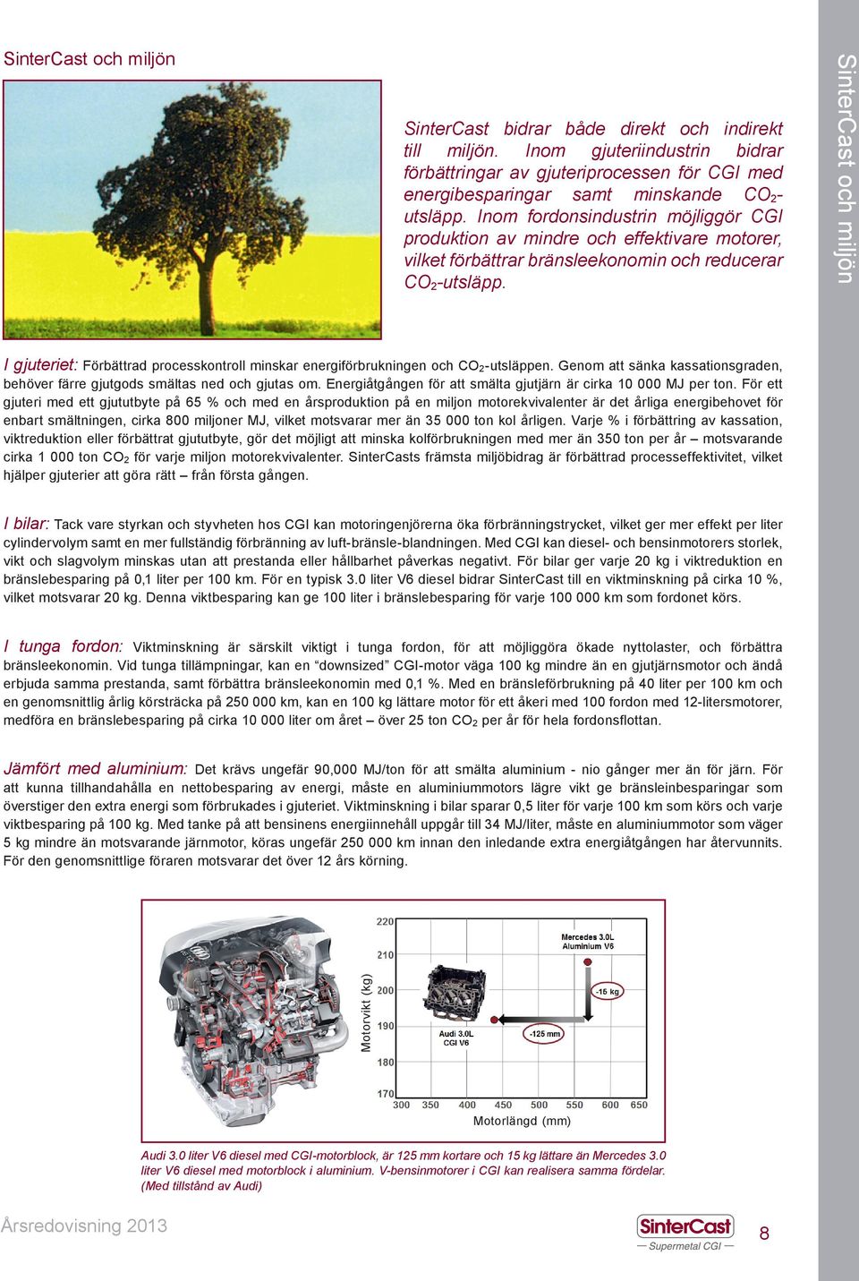 Inom fordonsindustrin möjliggör CGI produktion av mindre och effektivare motorer, vilket förbättrar bränsleekonomin och reducerar CO 2 -utsläpp.