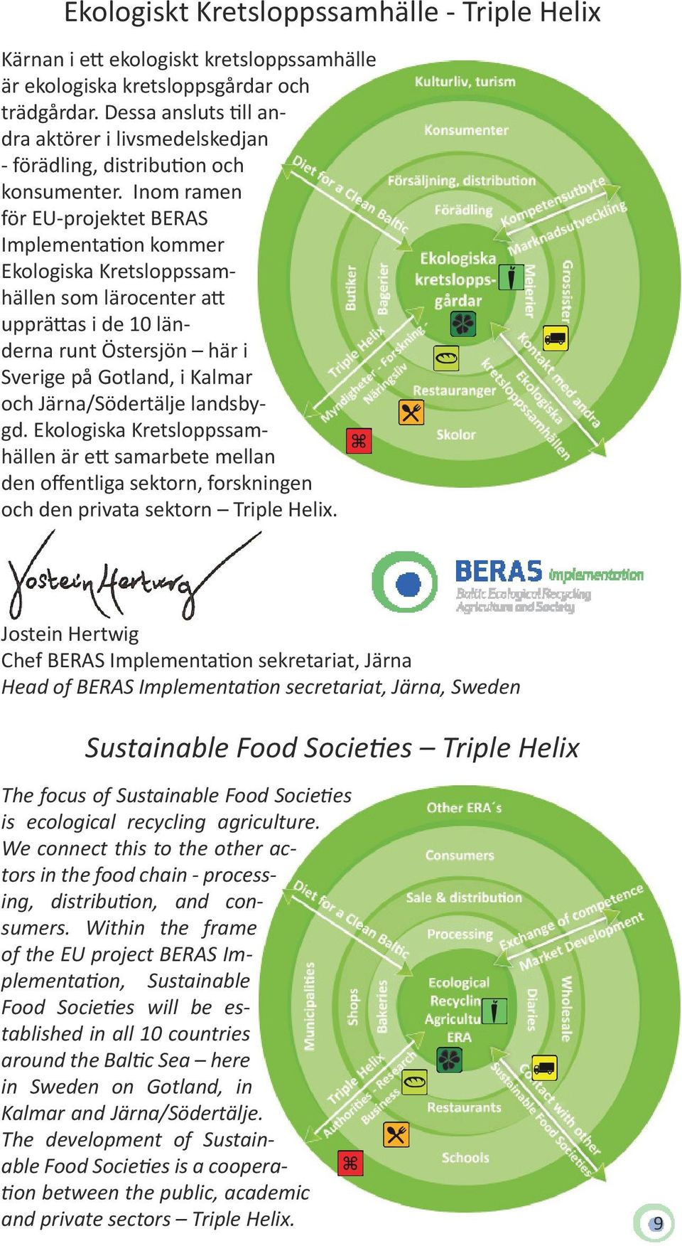 Inom ramen för EU-projektet BERAS Implementation kommer Ekologiska Kretsloppssamhällen som lärocenter att upprättas i de 10 länderna runt Östersjön här i Sverige på Gotland, i Kalmar och