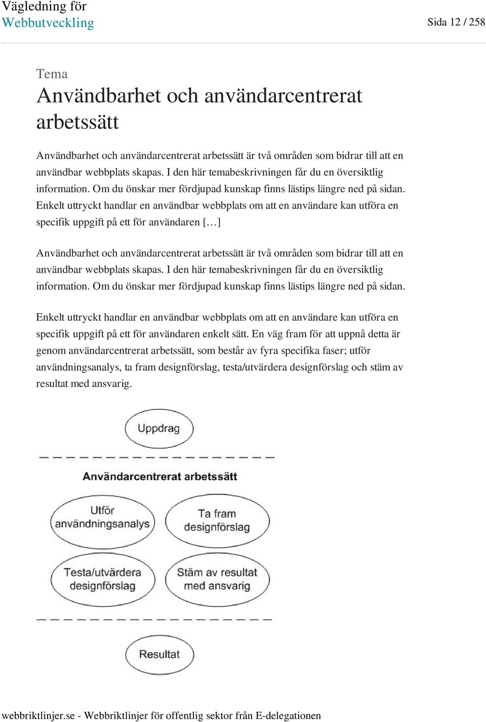 Enkelt uttryckt handlar en användbar webbplats om att en användare kan utföra en specifik uppgift på ett för användaren [ ] Användbarhet och användarcentrerat arbetssätt är två områden som bidrar