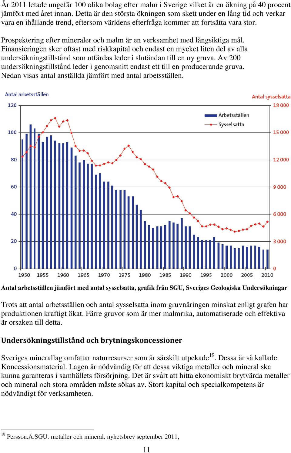 Prospektering efter mineraler och malm är en verksamhet med långsiktiga mål.