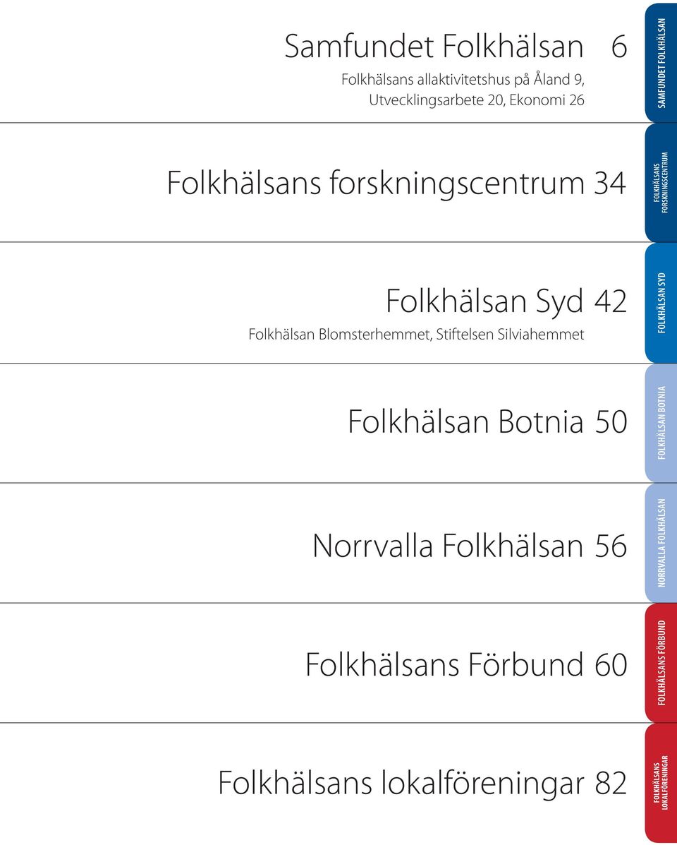 Blomsterhemmet, Stiftelsen Silviahemmet FOLKHÄLSAN SYD Folkhälsan Botnia 50 FOLKHÄLSAN BOTNIA Norrvalla