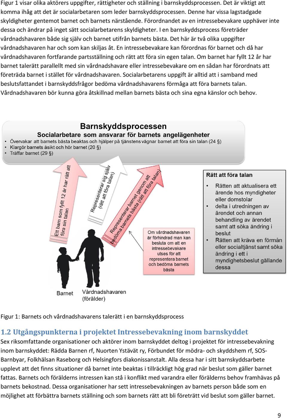 I en barnskyddsprocess företräder vårdnadshavaren både sig själv och barnet utifrån barnets bästa. Det här är två olika uppgifter vårdnadshavaren har och som kan skiljas åt.