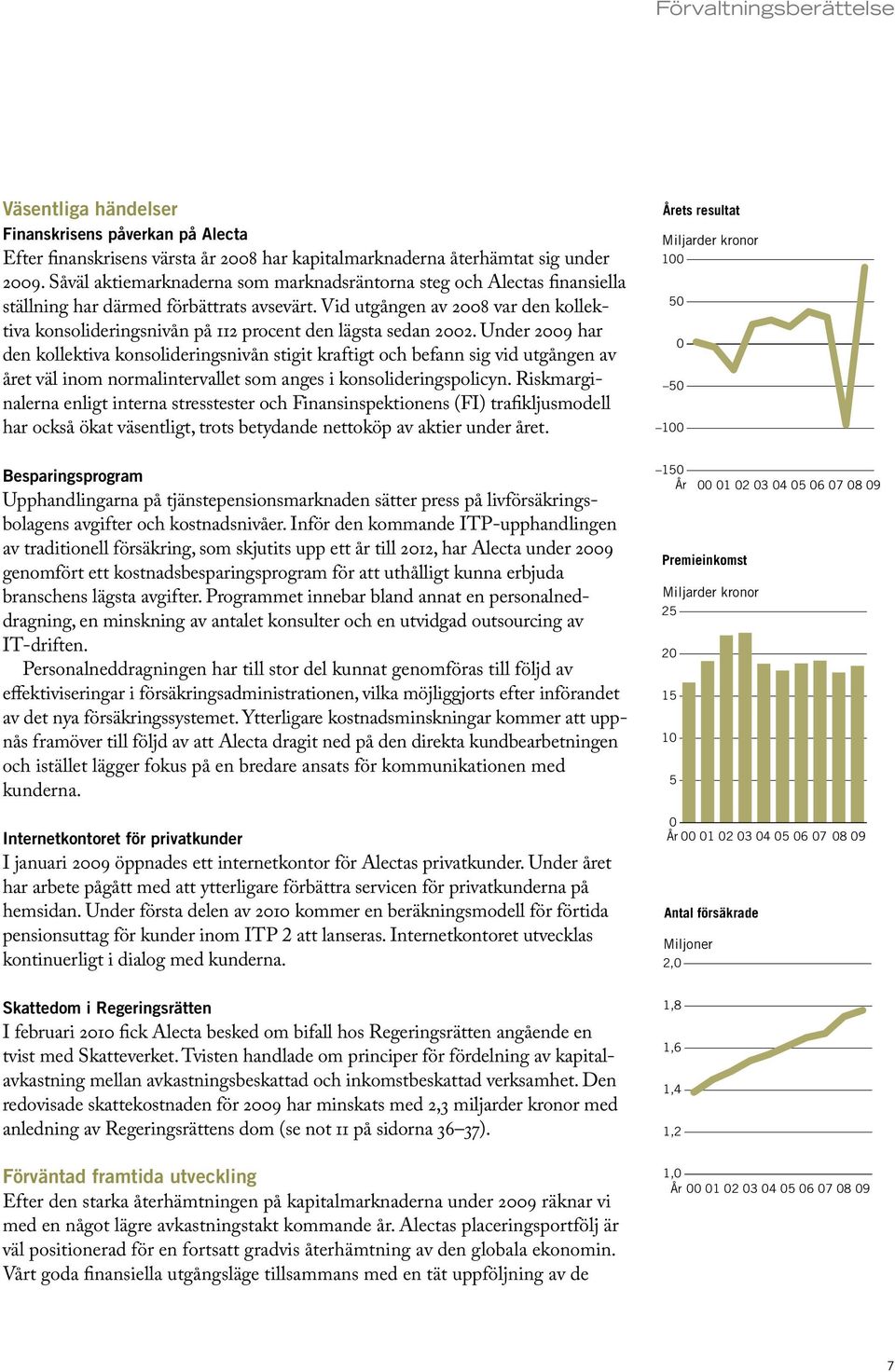 Vid utgången av 2008 var den kollektiva konsolideringsnivån på 112 procent den lägsta sedan 2002.