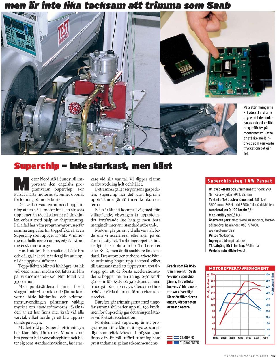 För Passat måste motorns styrenhet öppnas för lödning på moderkortet.