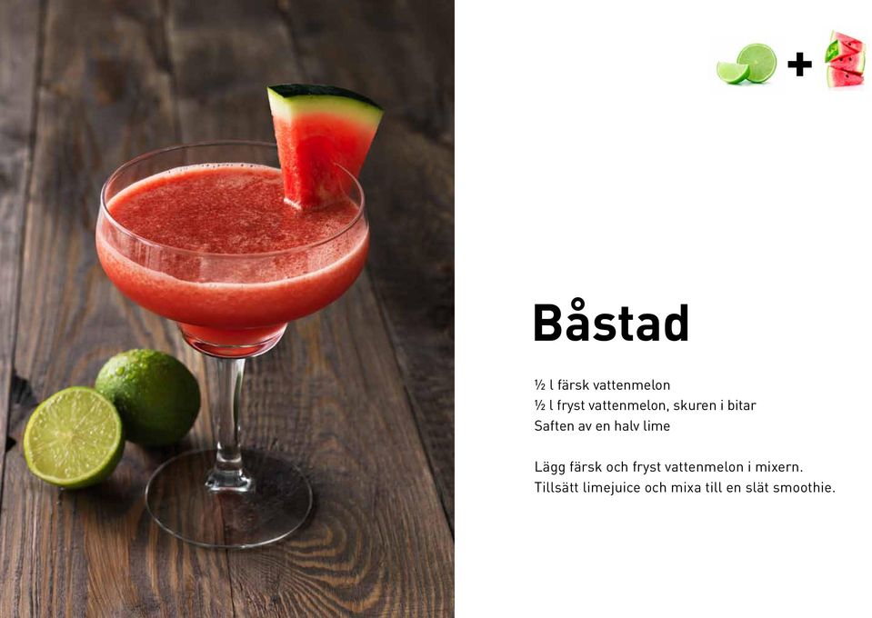 lime Lägg färsk och fryst vattenmelon i