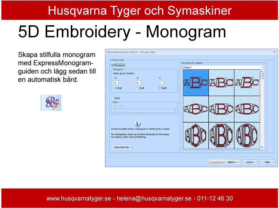 ExpressMonogramguiden och