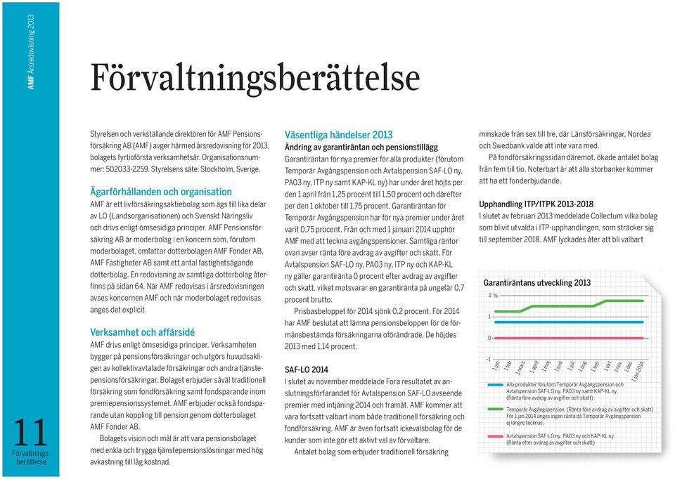 Ägarförhållanden och organisation AMF är ett livförsäkringsaktiebolag som ägs till lika delar av LO (Landsorganisationen) och Svenskt Näringsliv och drivs enligt ömsesidiga principer.