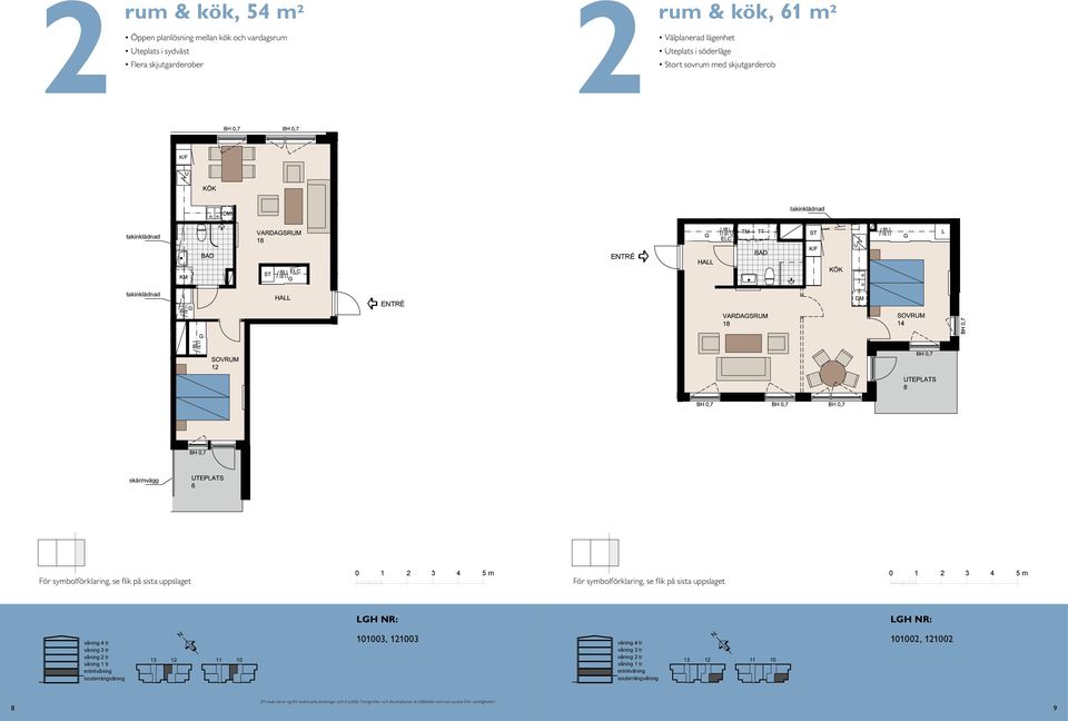 och kök, 6 m² BAO ETRÉ ETRÉ BAO BH,5 BH,7 m ETRÉ ETRÉ BH,5 BH,7 m +, +, ASRM RM ASRM RM S S HA E/IT +, +, HA E/IT ETRÉ ETRÉ ör symbolförklaring, se flik på sista uppslaget våning våning våning våning