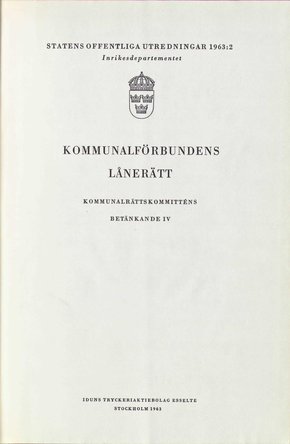 LÅNERÄTT KOMMUNALRÄTTS KOMMITTÉNS