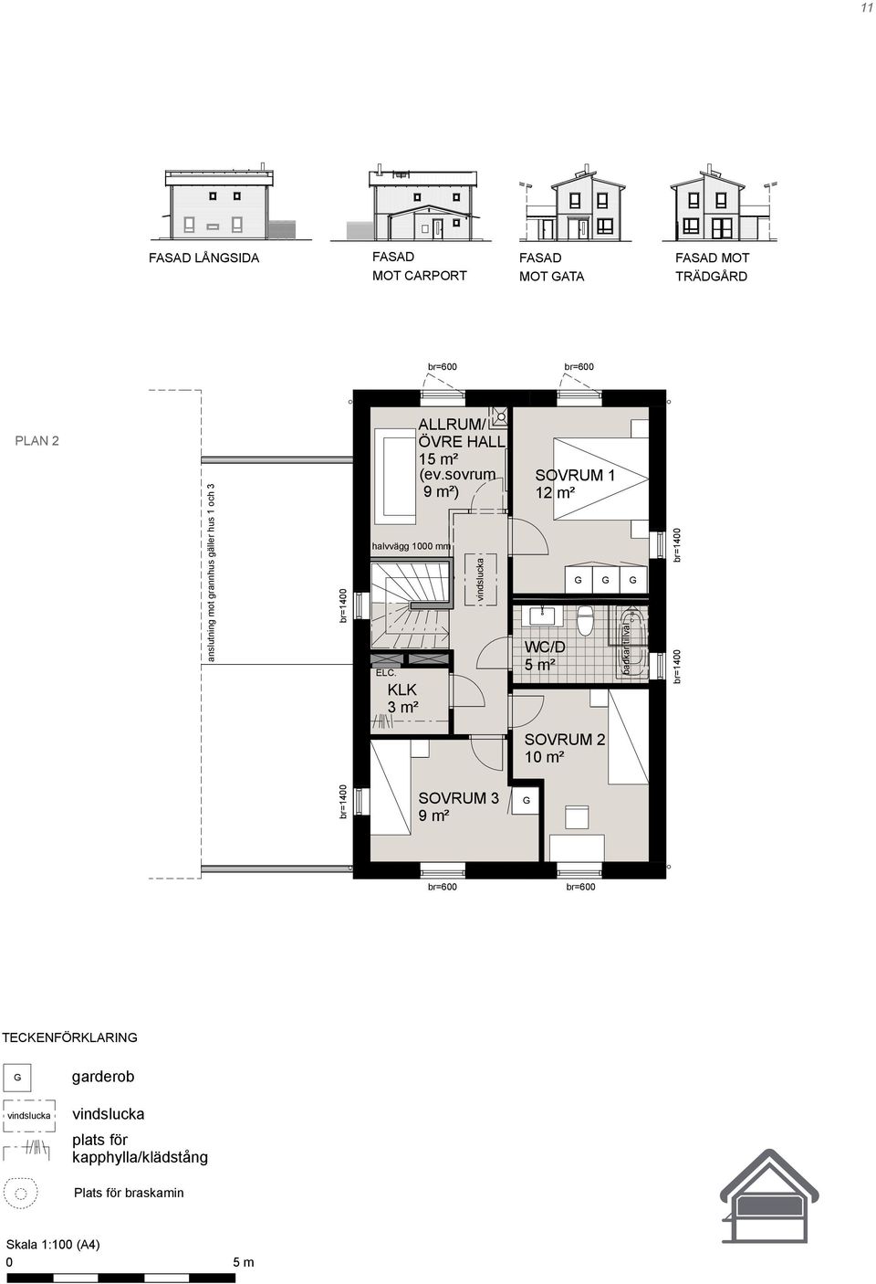 FASAD MOT CARPORT FASAD MOT GATA FASAD MOT TRÄDGÅRD BOA Entréplan 66 m² BOA AREORÖvre plan 65 m² BOA Totalt 131 m² BOA PLAN 2Entréplan 66 m² BOA BOA Övre plan Totalt 65 m² 131 m² anslutning mot