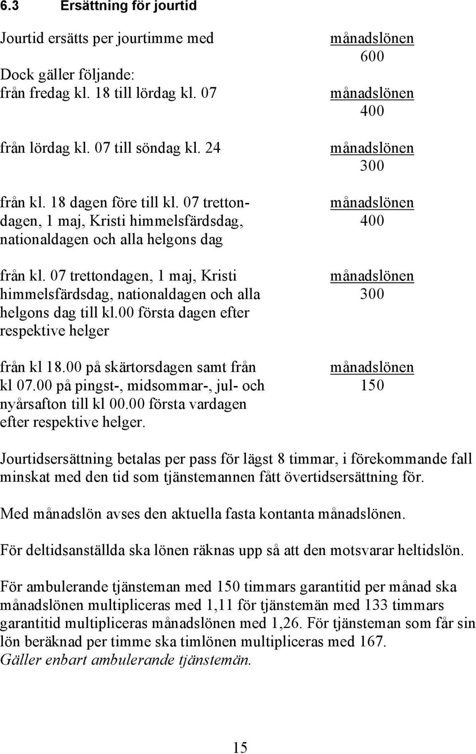 07 trettondagen, 1 maj, Kristi månadslönen himmelsfärdsdag, nationaldagen och alla 300 helgons dag till kl.00 första dagen efter respektive helger från kl 18.