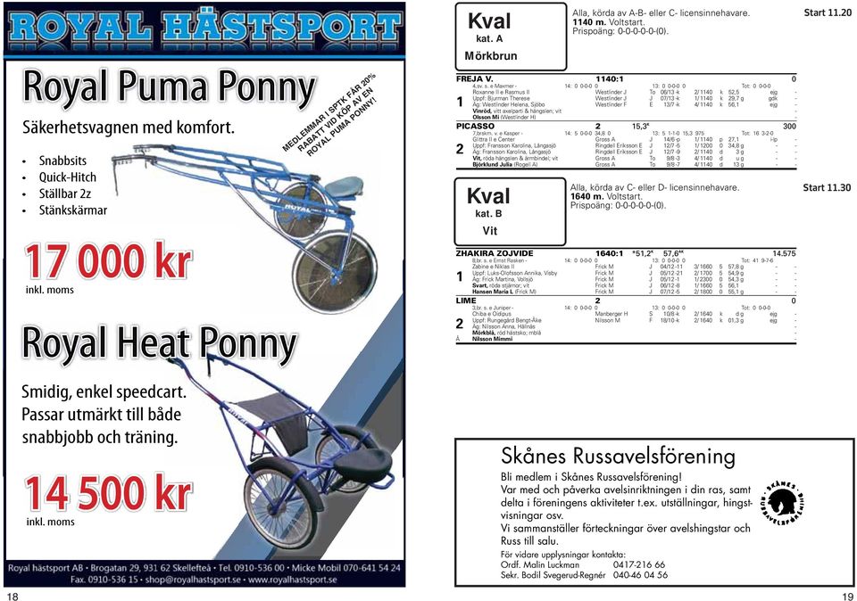 A Mörkbrun Alla, körda av A-B- eller C- licensinnehavare. 0 m. Voltstart. Prispoäng: 0-0-0-0-0-(0). FREJA V. 0: 0,sv. s.