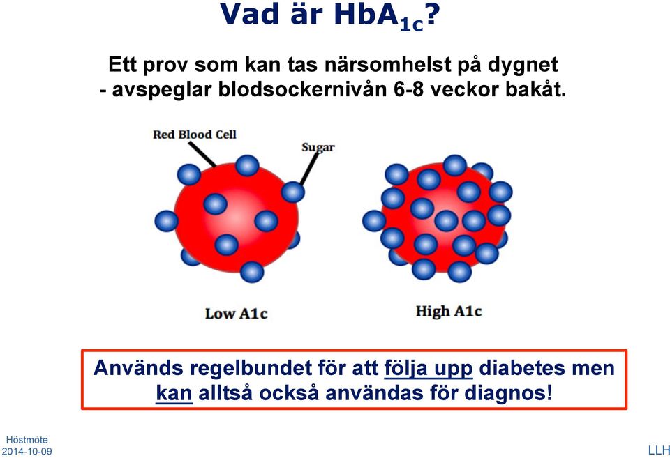 avspeglar blodsockernivån 6-8 veckor bakåt.