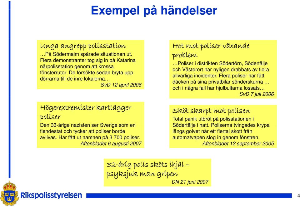 avlivas. Har fått ut namnen på 3 700 poliser.